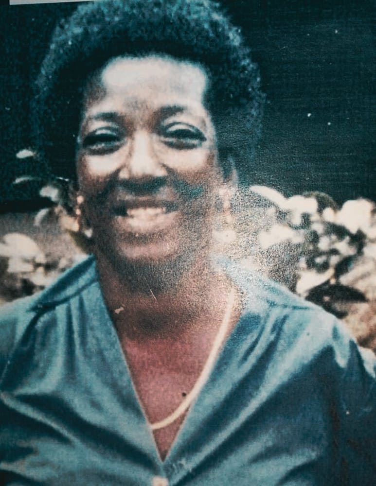 a woman smiling for the camera