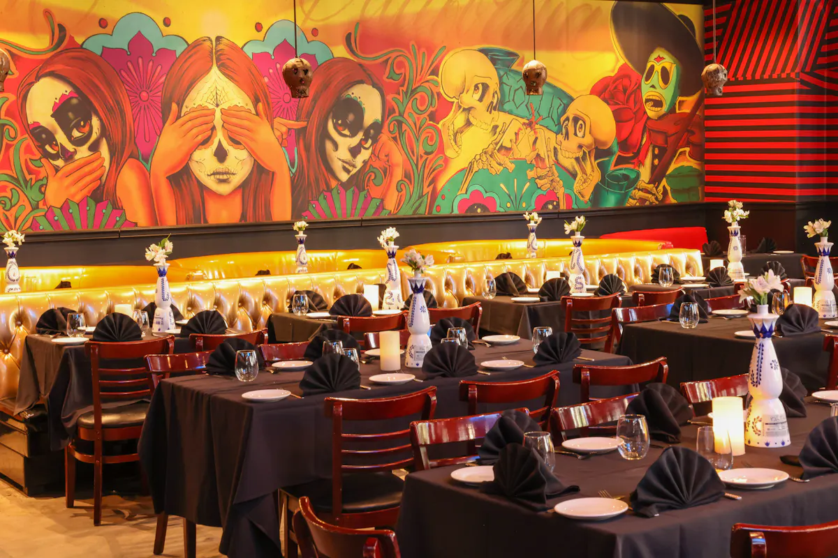 a group of people sitting at a table