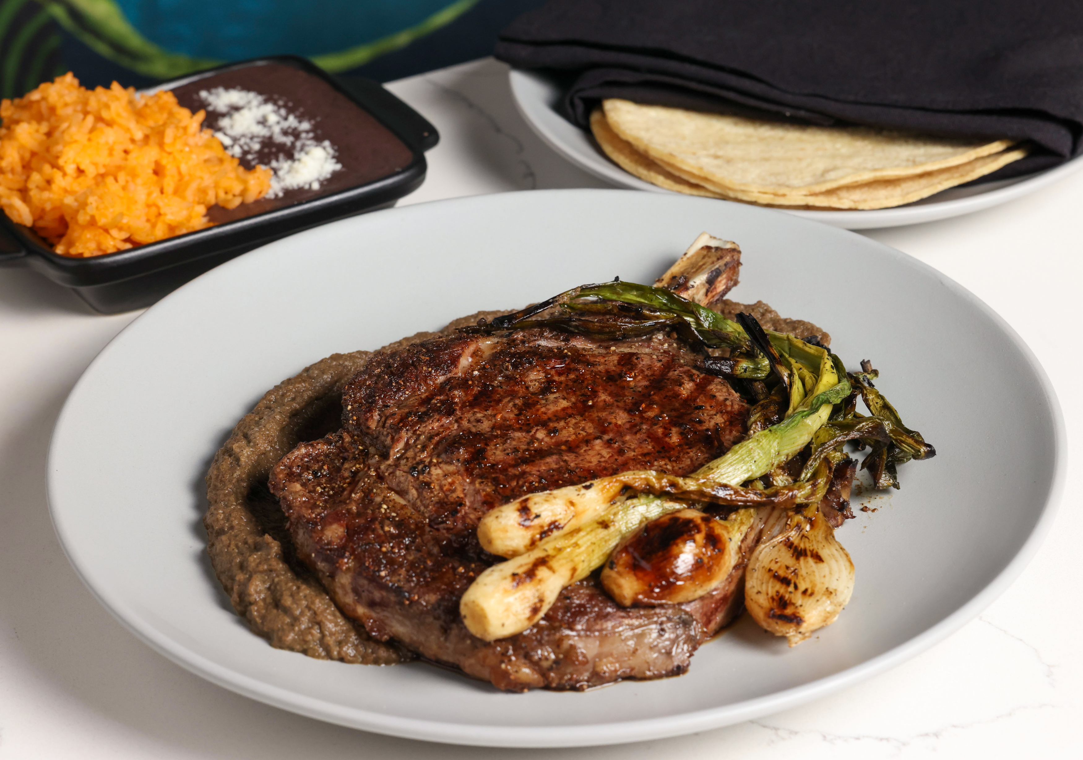 a plate of food on a table