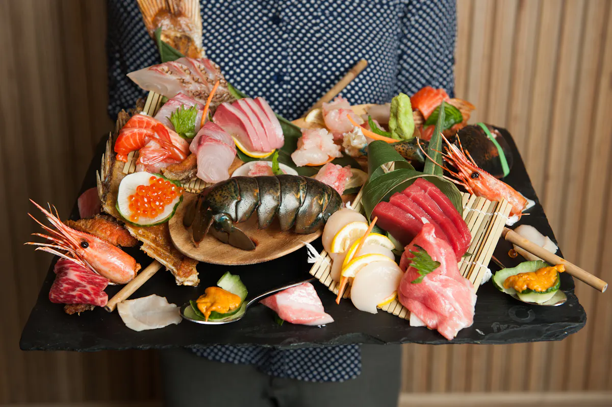 a bunch of food sitting on a table
