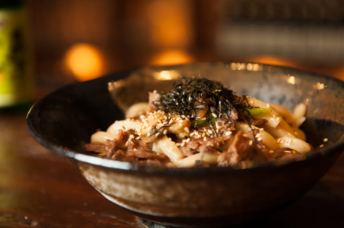 a bowl of food on a table