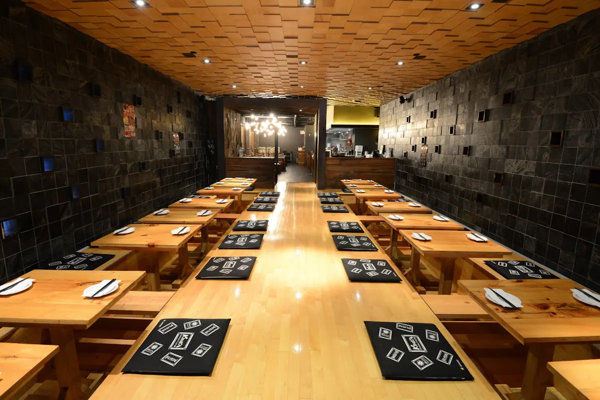 a long wooden table