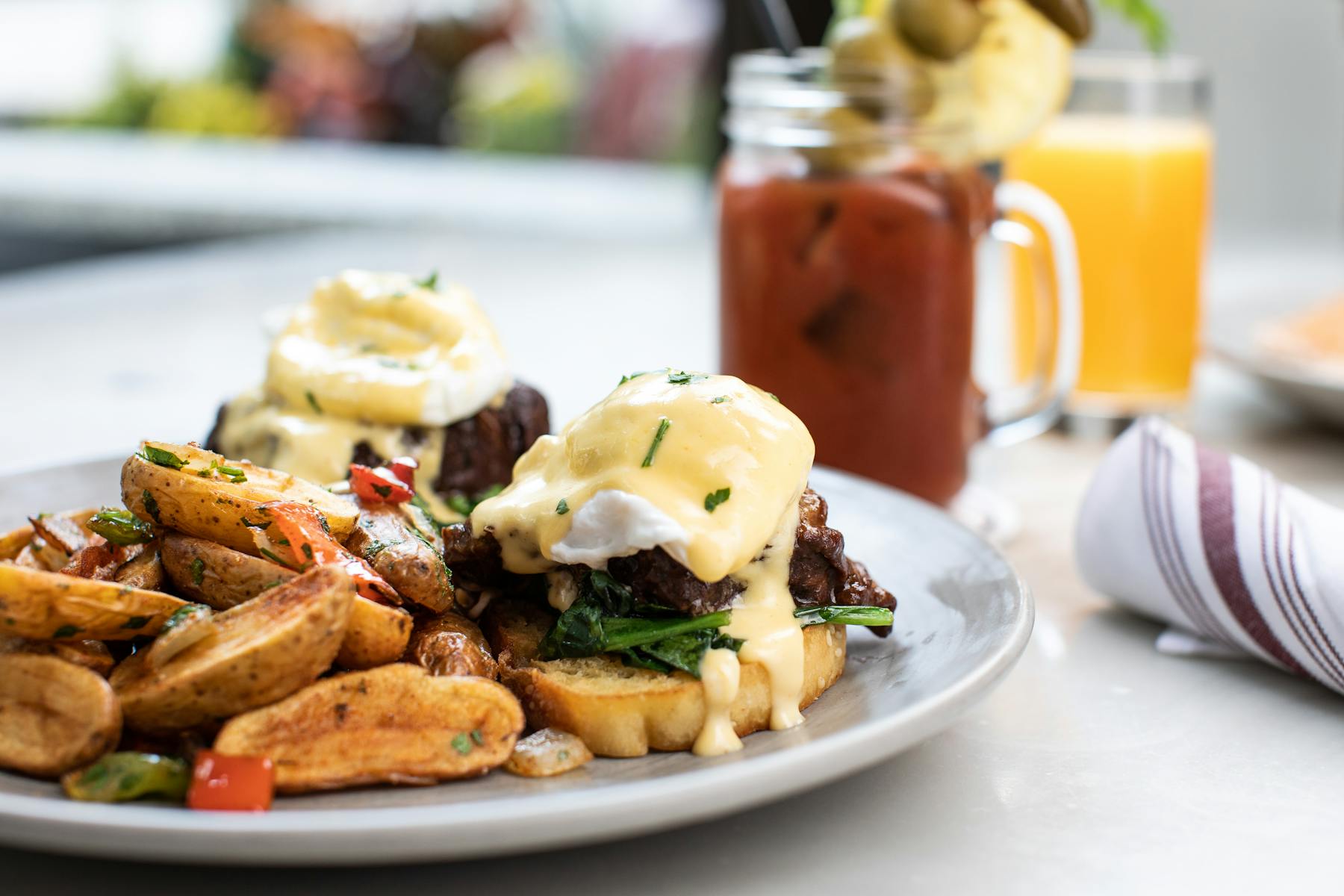 a close up of a plate of food on a table