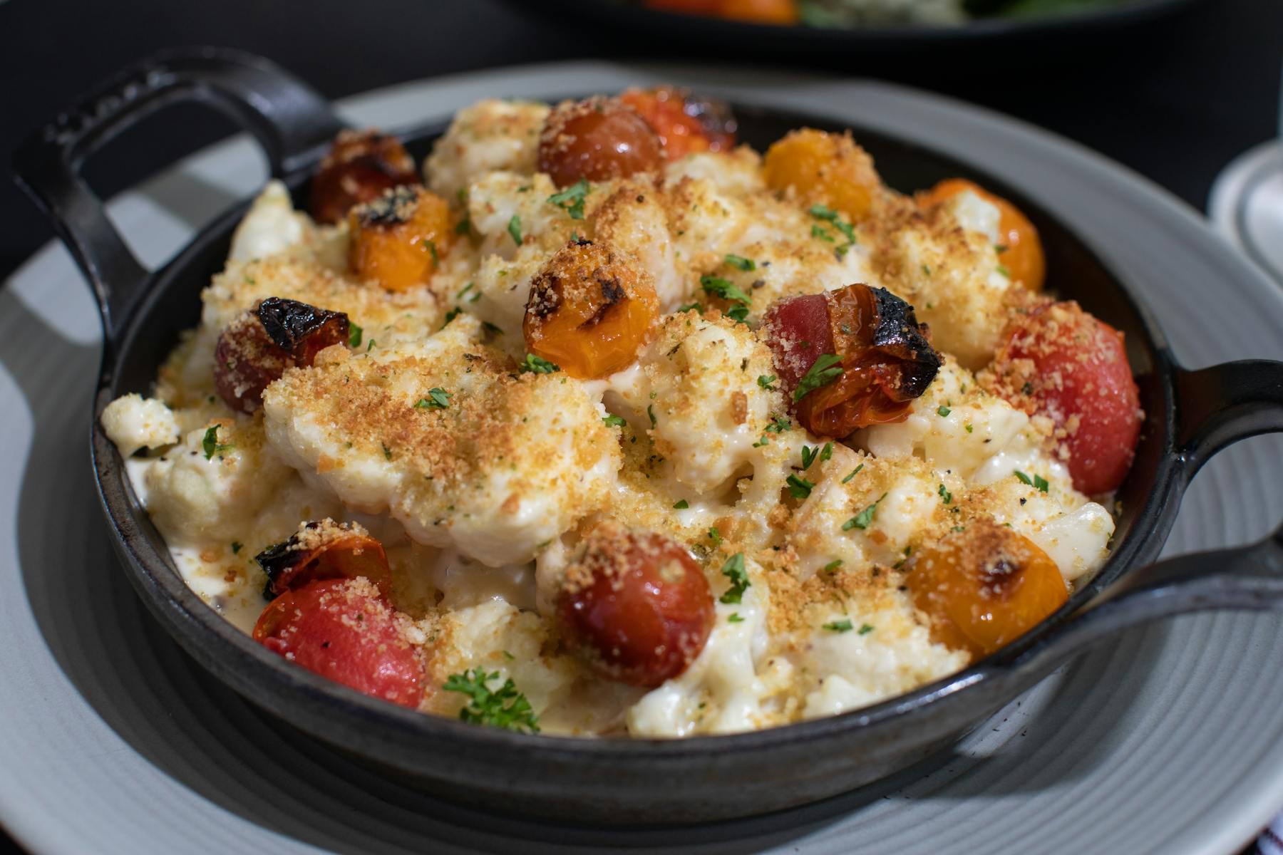 a pan of food on a plate