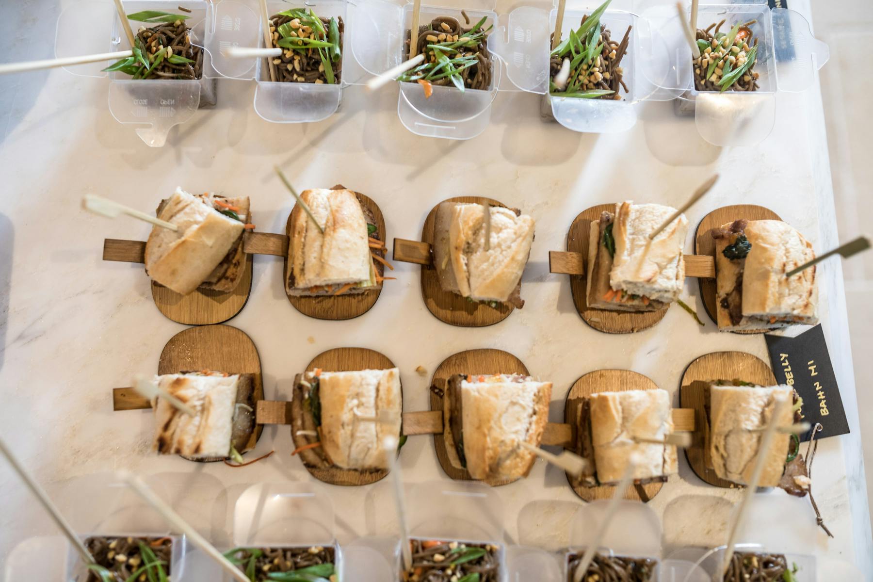 a bunch of food on a table