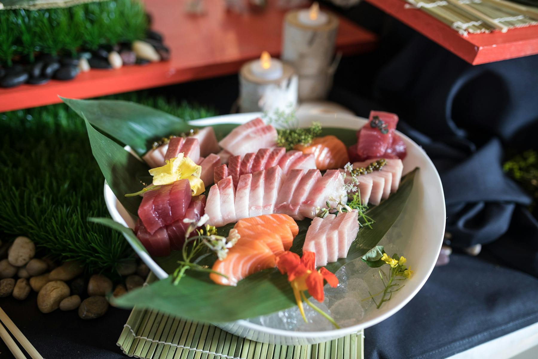 a plate of food on a table