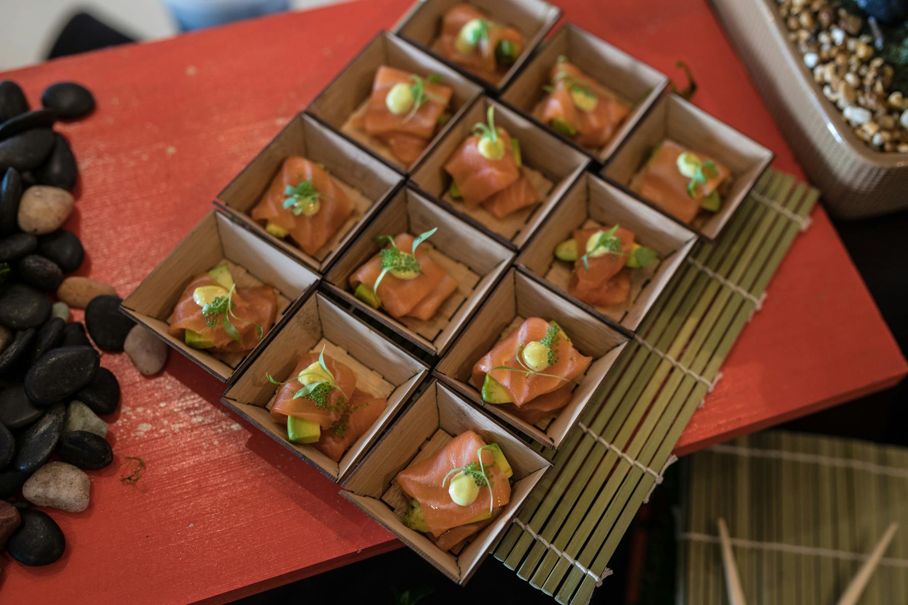 food on a table