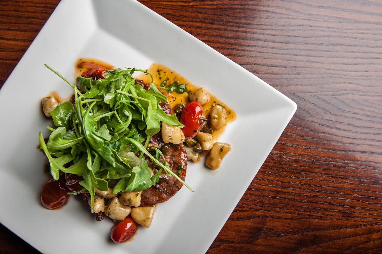a plate of food on a table