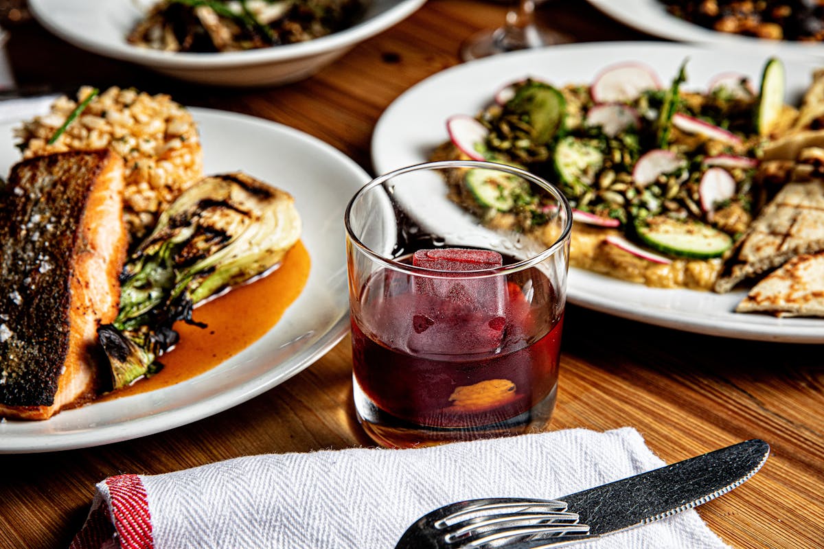 a plate of food on a table