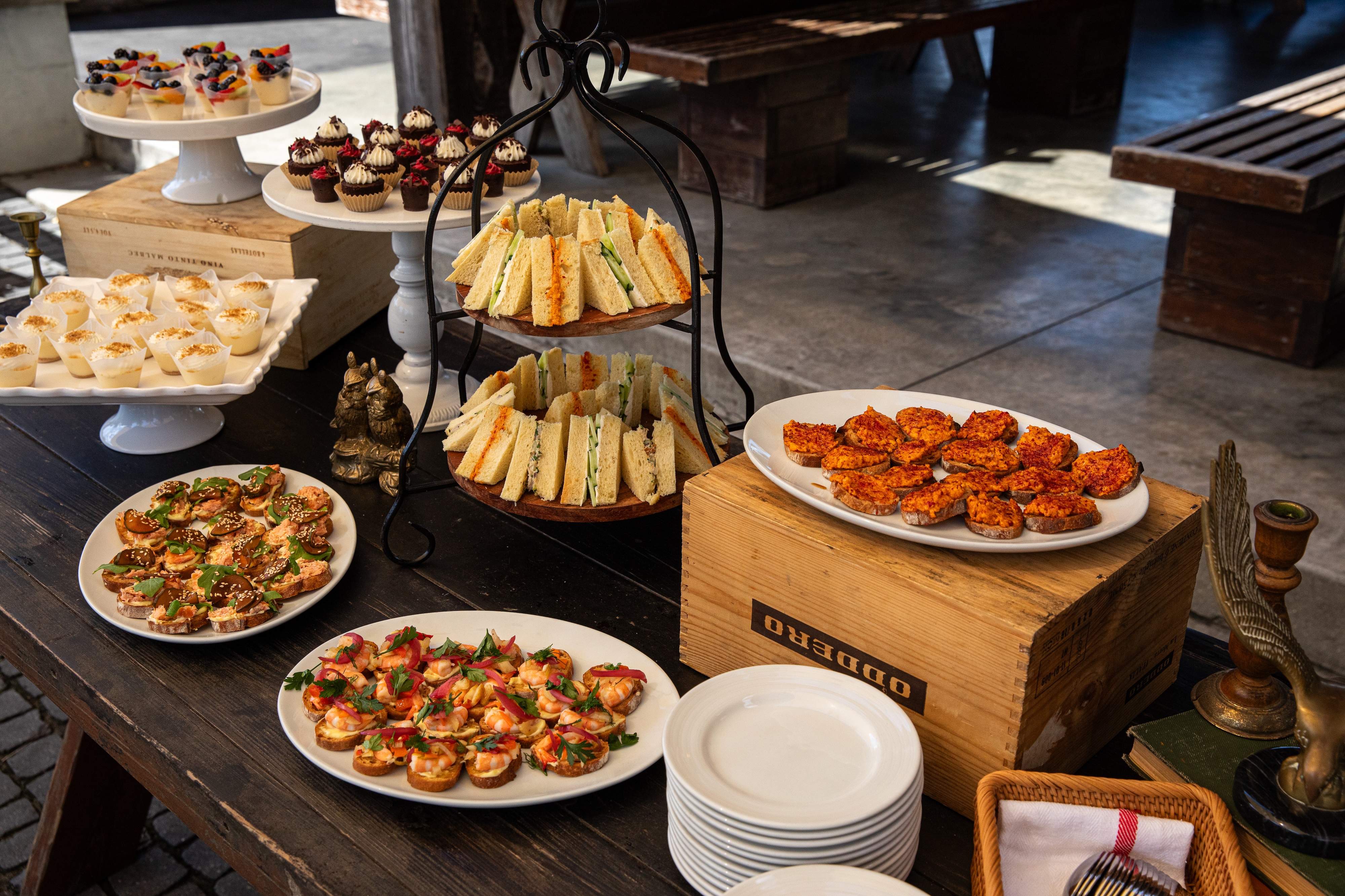 a plate of food on a table