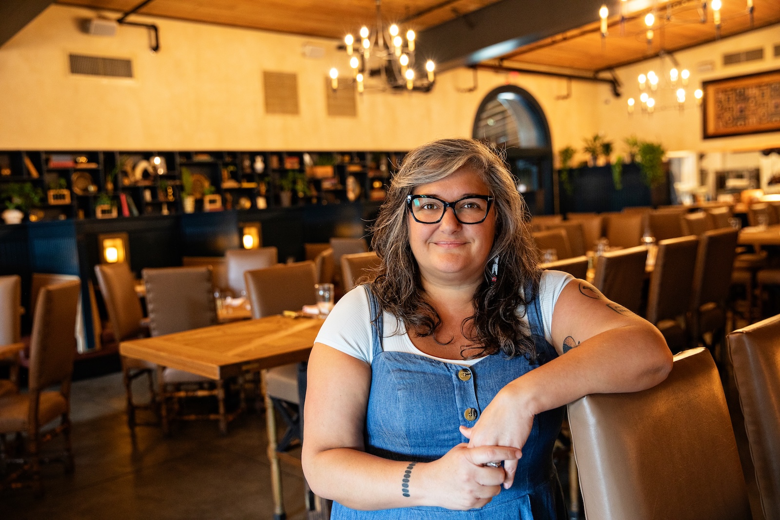 a woman smiling for the camera