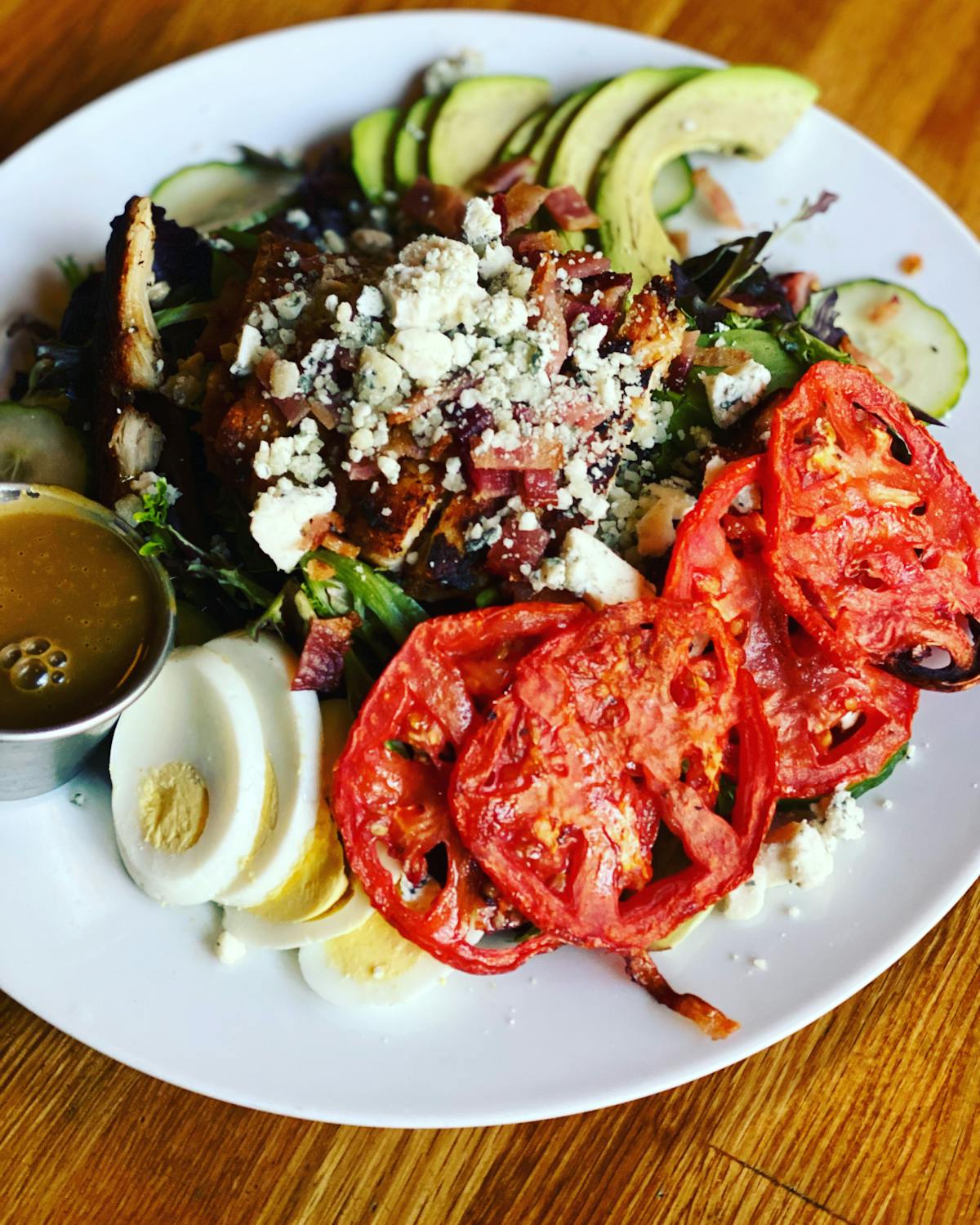 a plate of food on a table