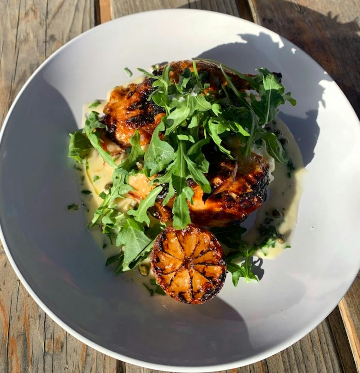 a plate of food on a table