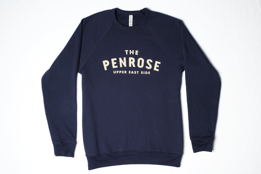 Penrose Crewneck Navy The Penrose The Best Bar on NYC's Upper East
