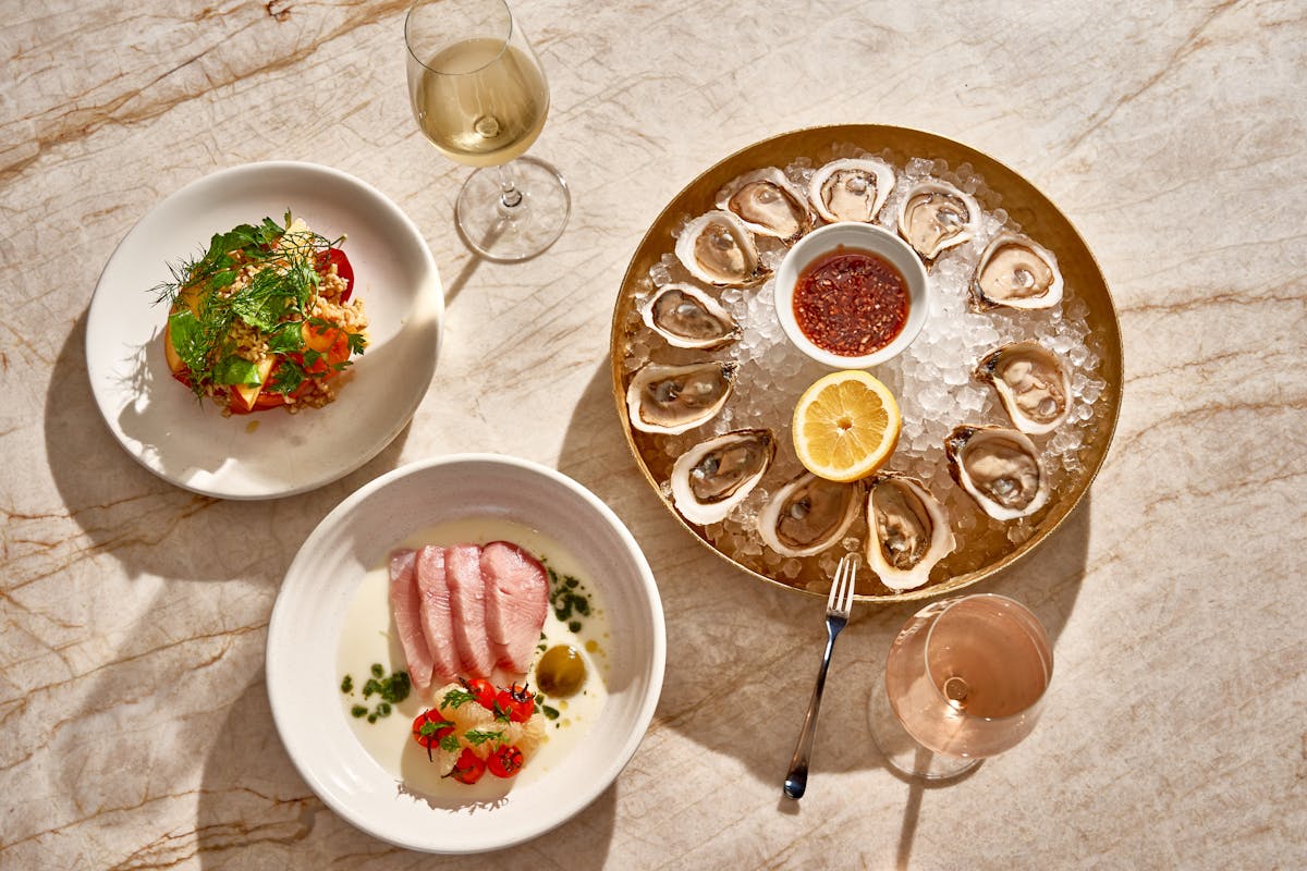 a plate of food on a table