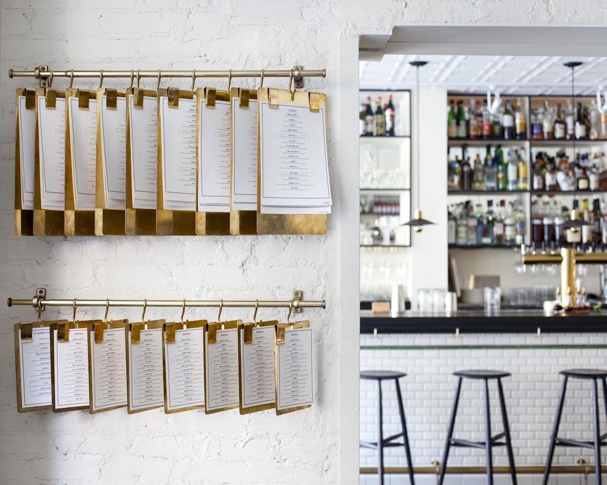 menus on the wall