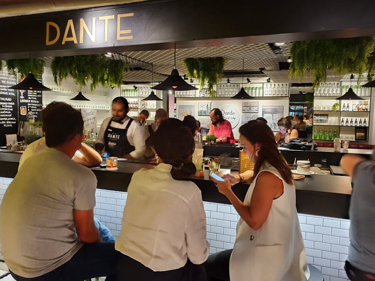 a group of people performing on a counter