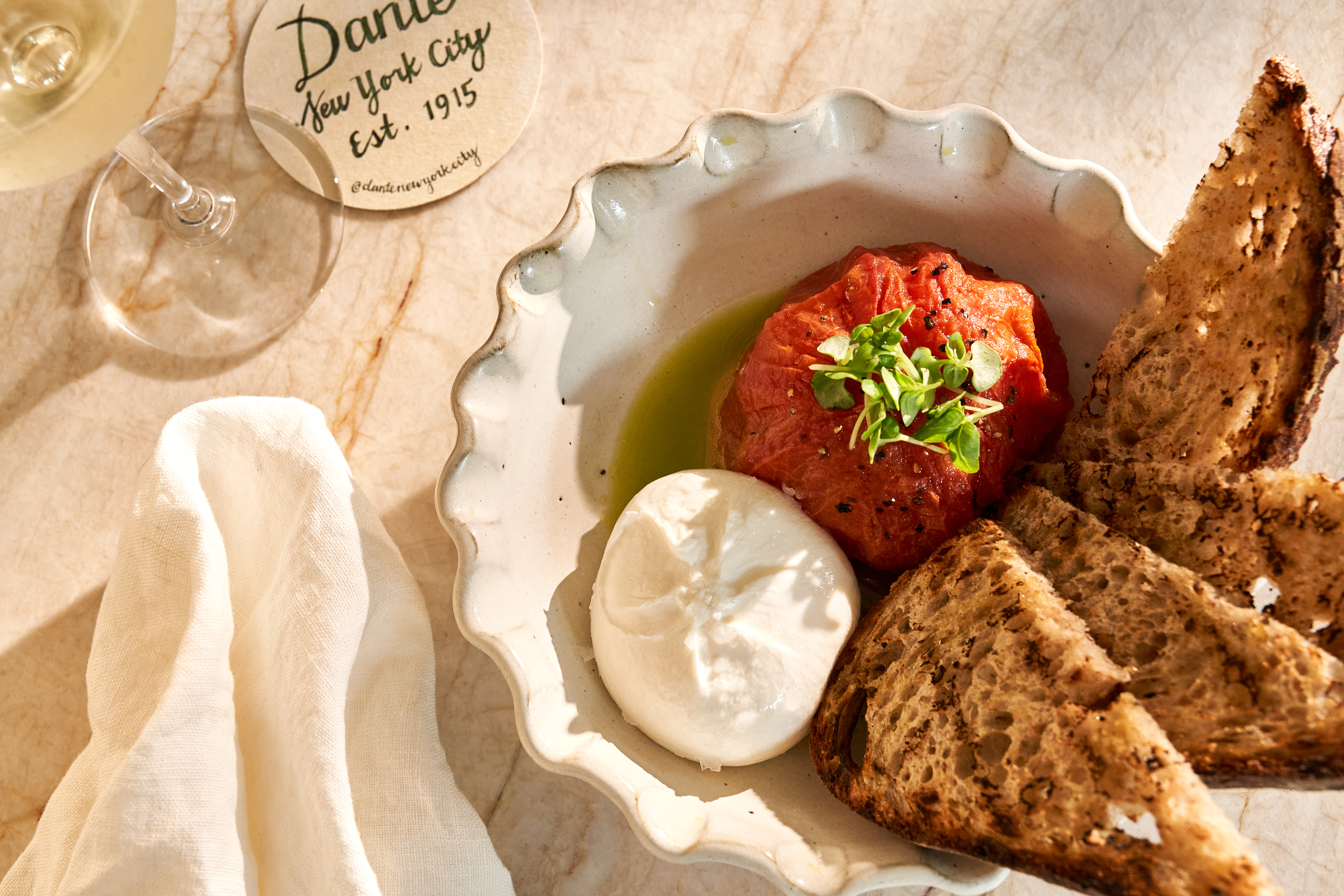 a piece of food on a table