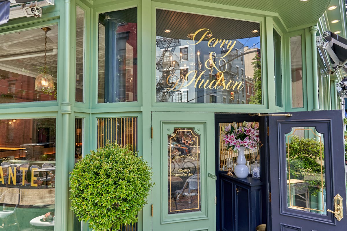 front door of restaurant