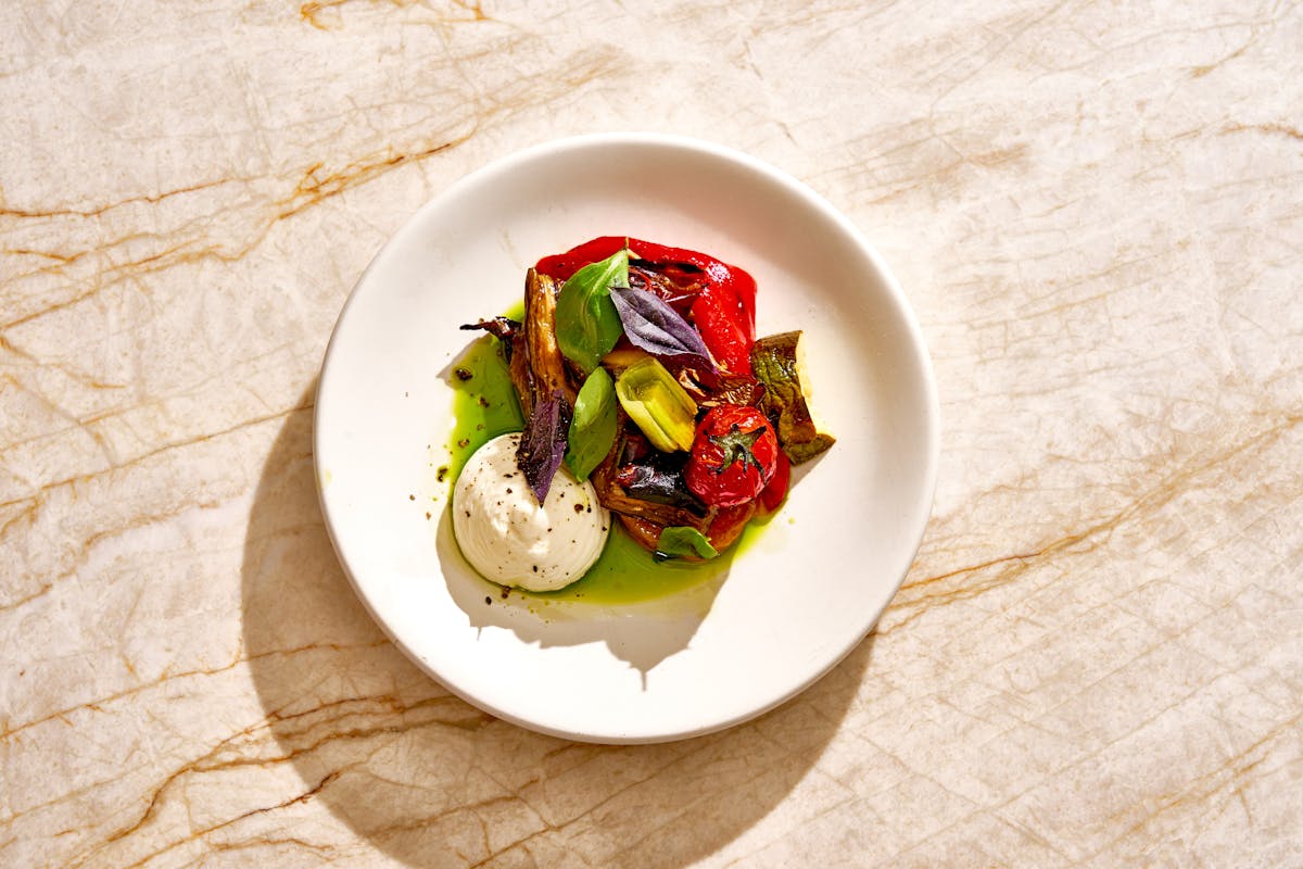 a plate of food on a table