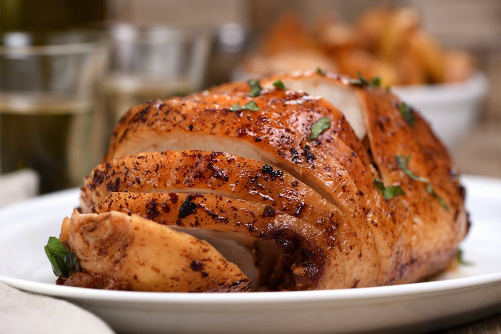 a close up of a plate of food