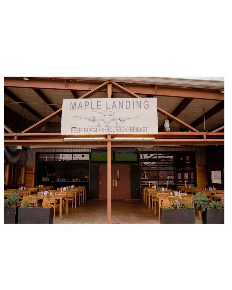 Outdoor patio at Maple Landing in Dallas for watching the World Cup Outdoor patio at Maple Landing in Dallas for watching the World Cup