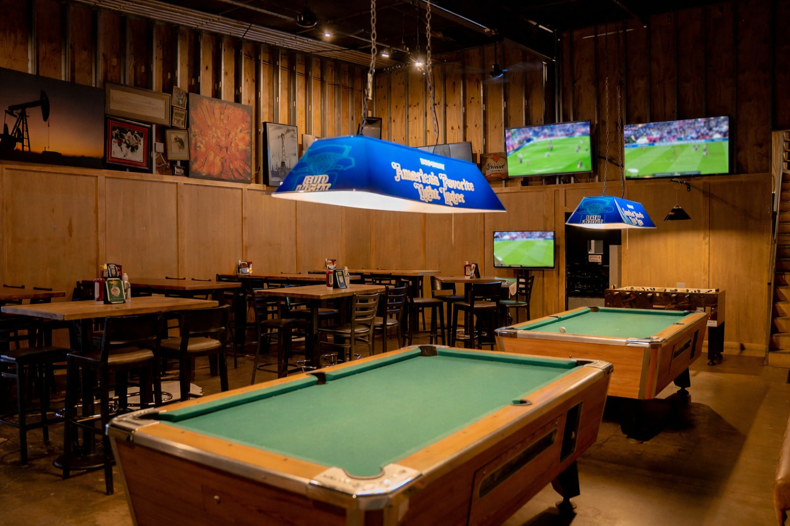 The Game Room private watch party space at Maple Landing in Dallas