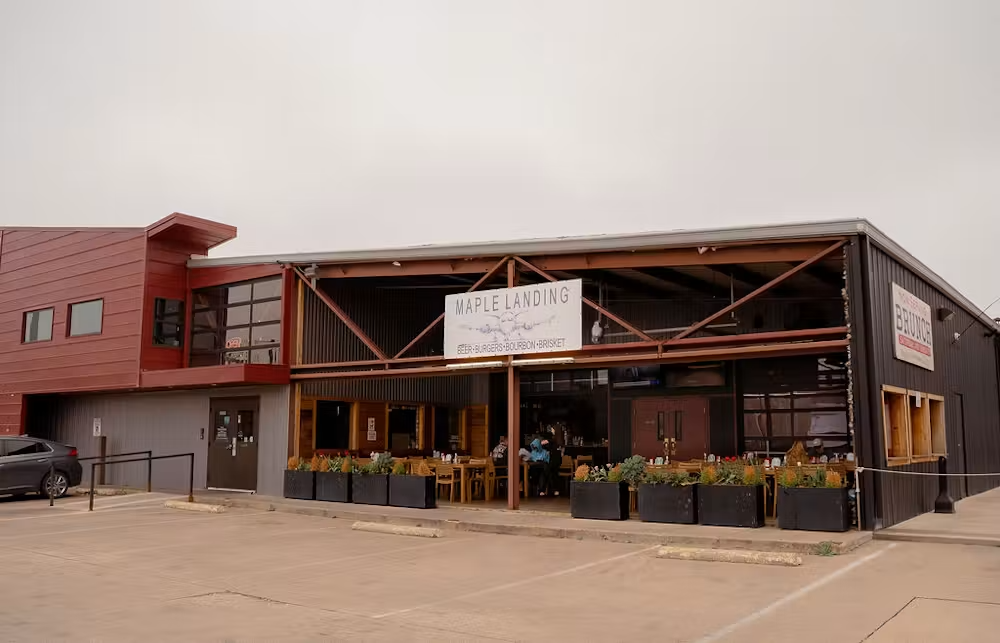 a building with a sign on it