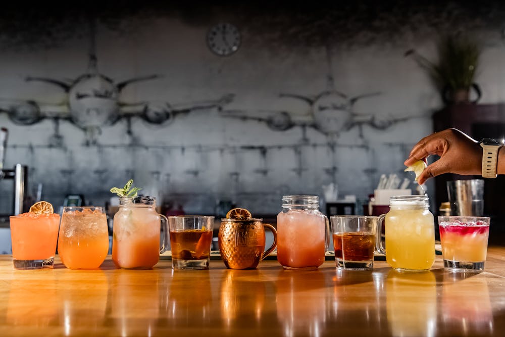 a glass of orange juice