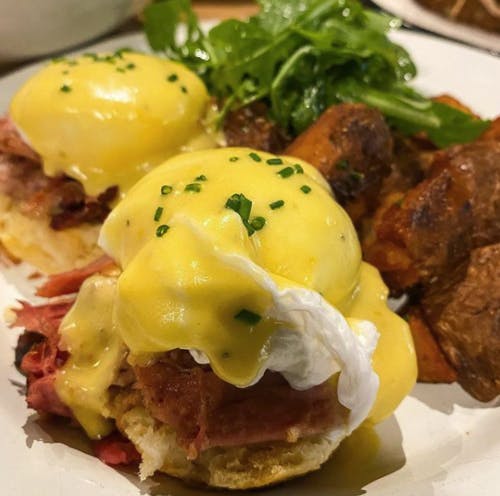 a close up of a plate of food