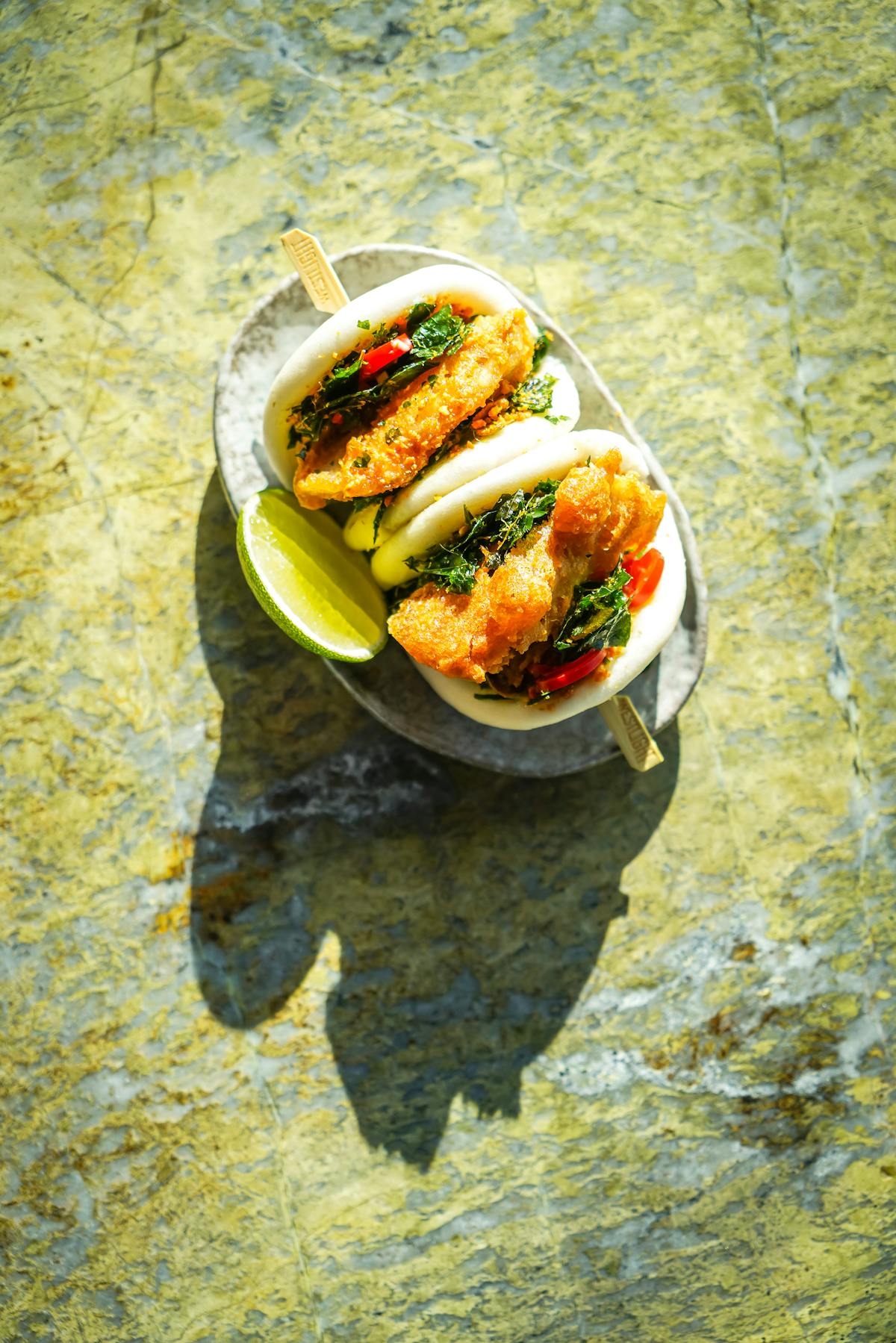 a close up of food