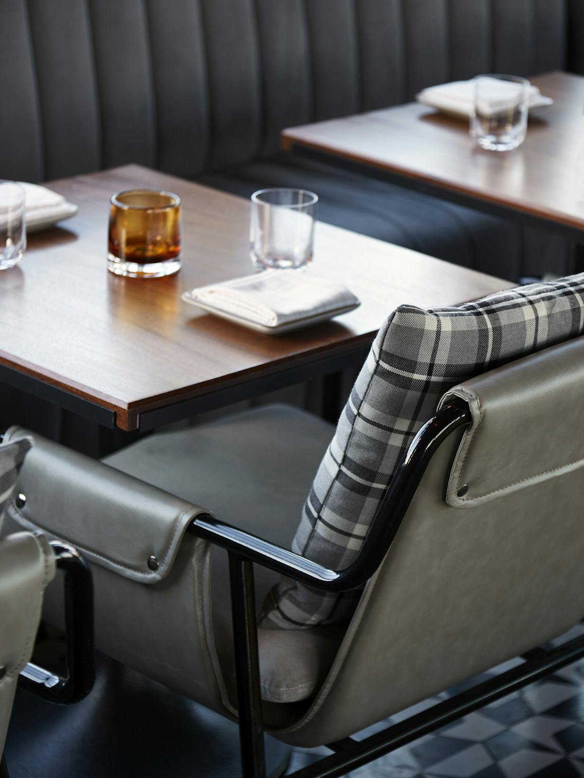 a dining table a chair