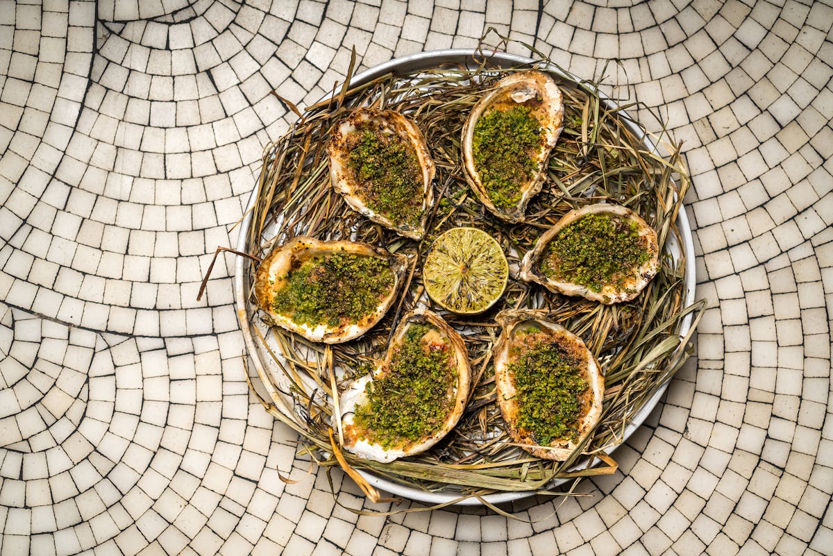 a plate of food on a table