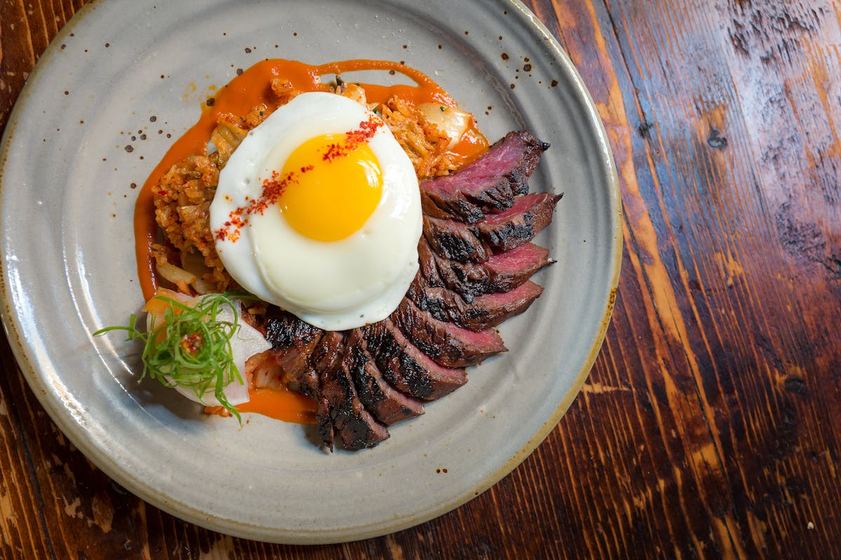 a plate of food on a table