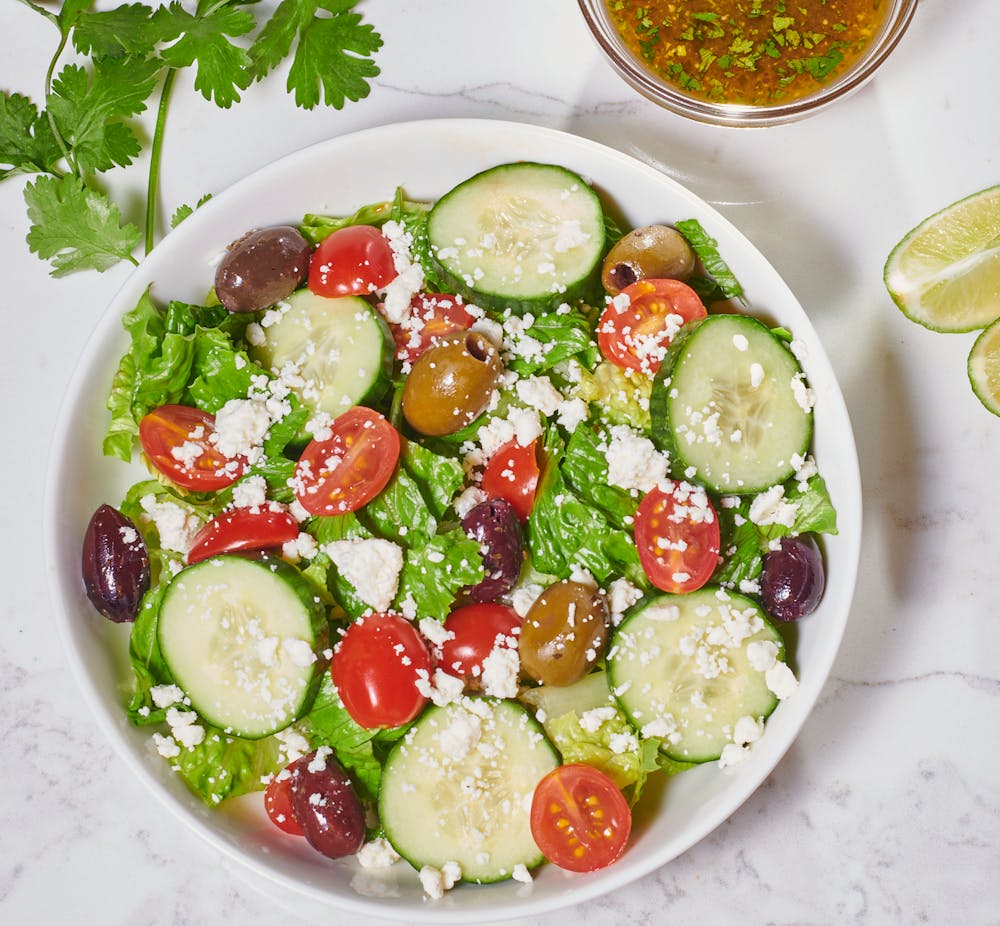 a plate of food on a table