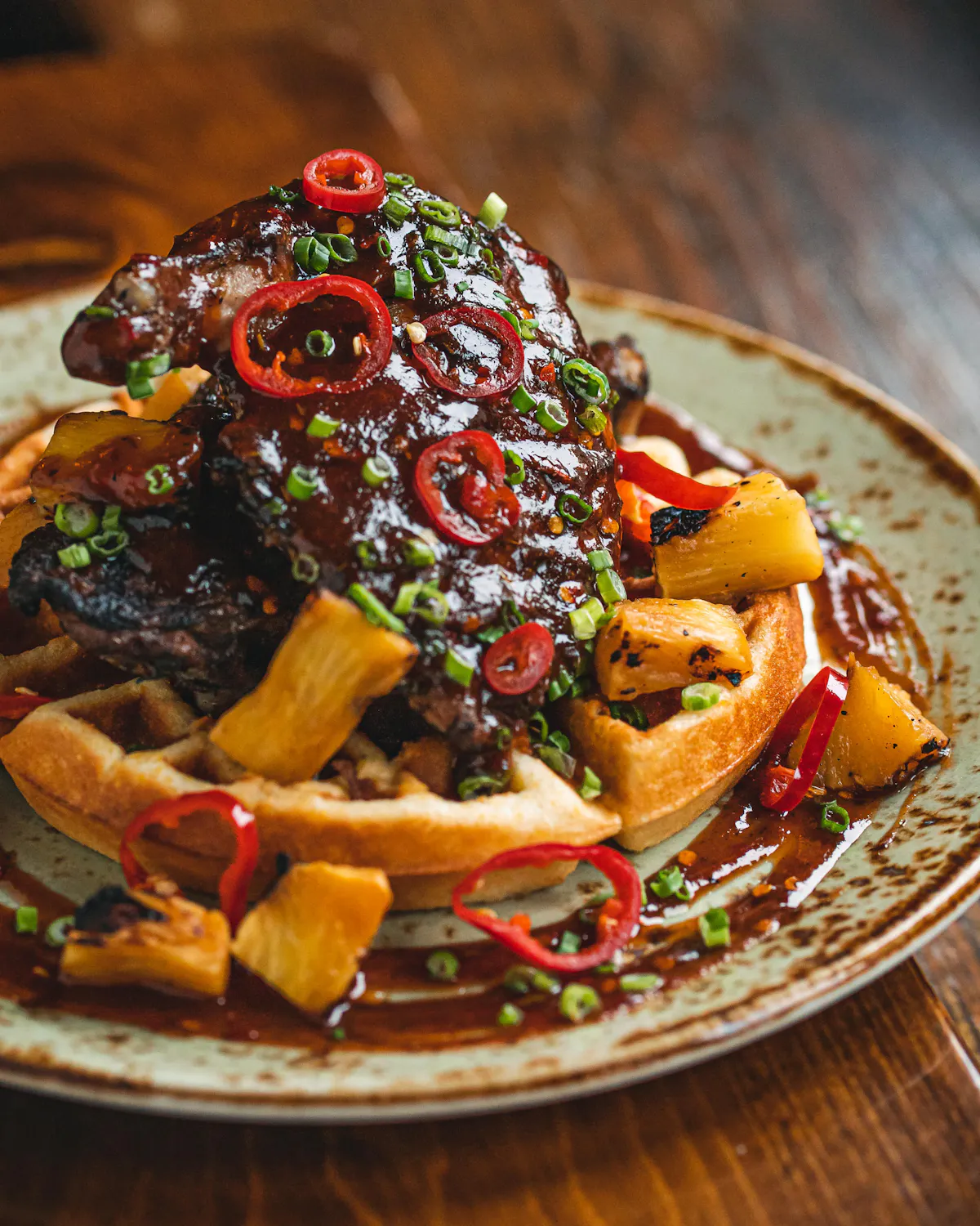 a plate of food on a table