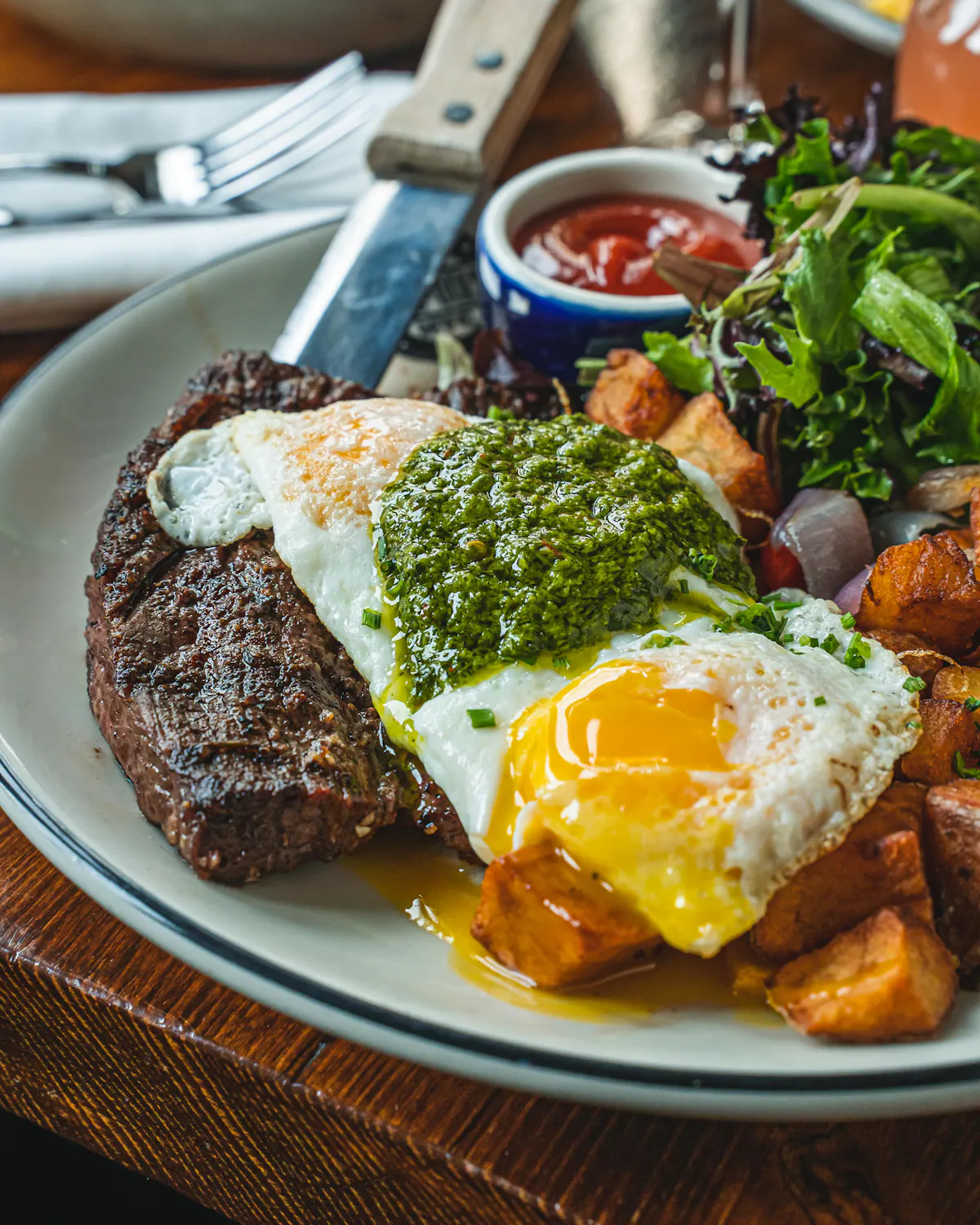 a plate of food on a table
