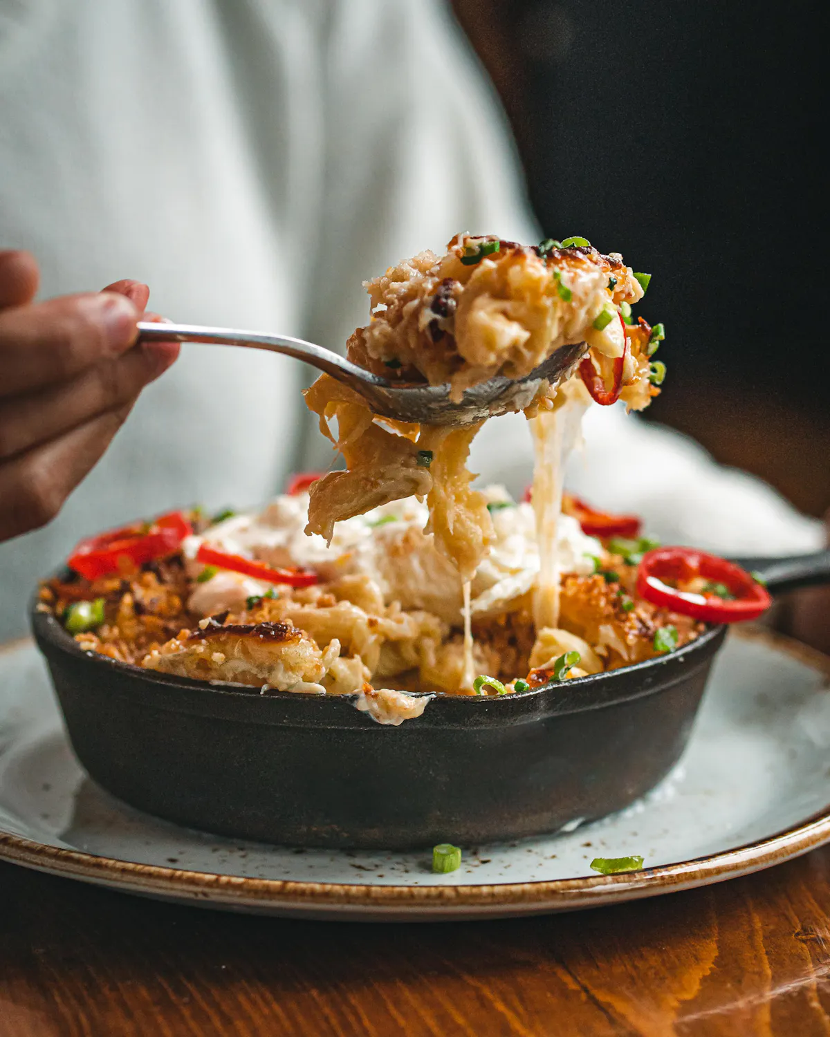 a bowl of food on a table