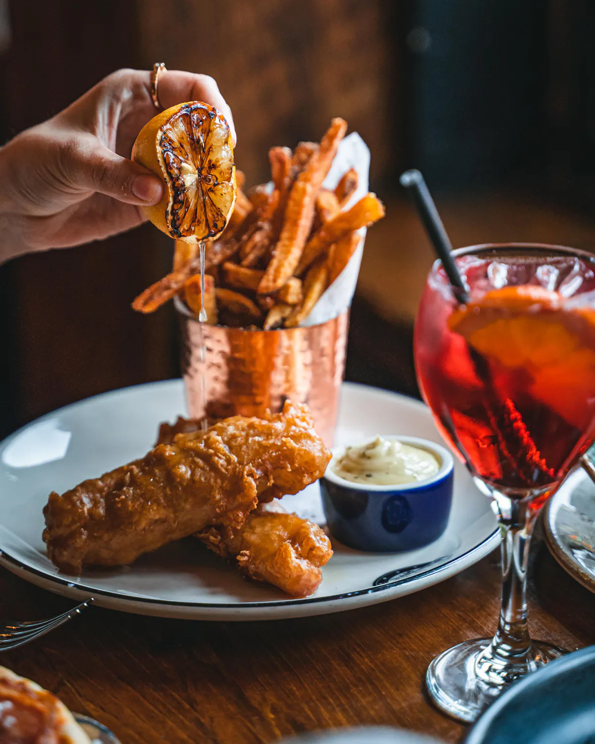a plate of food on a table