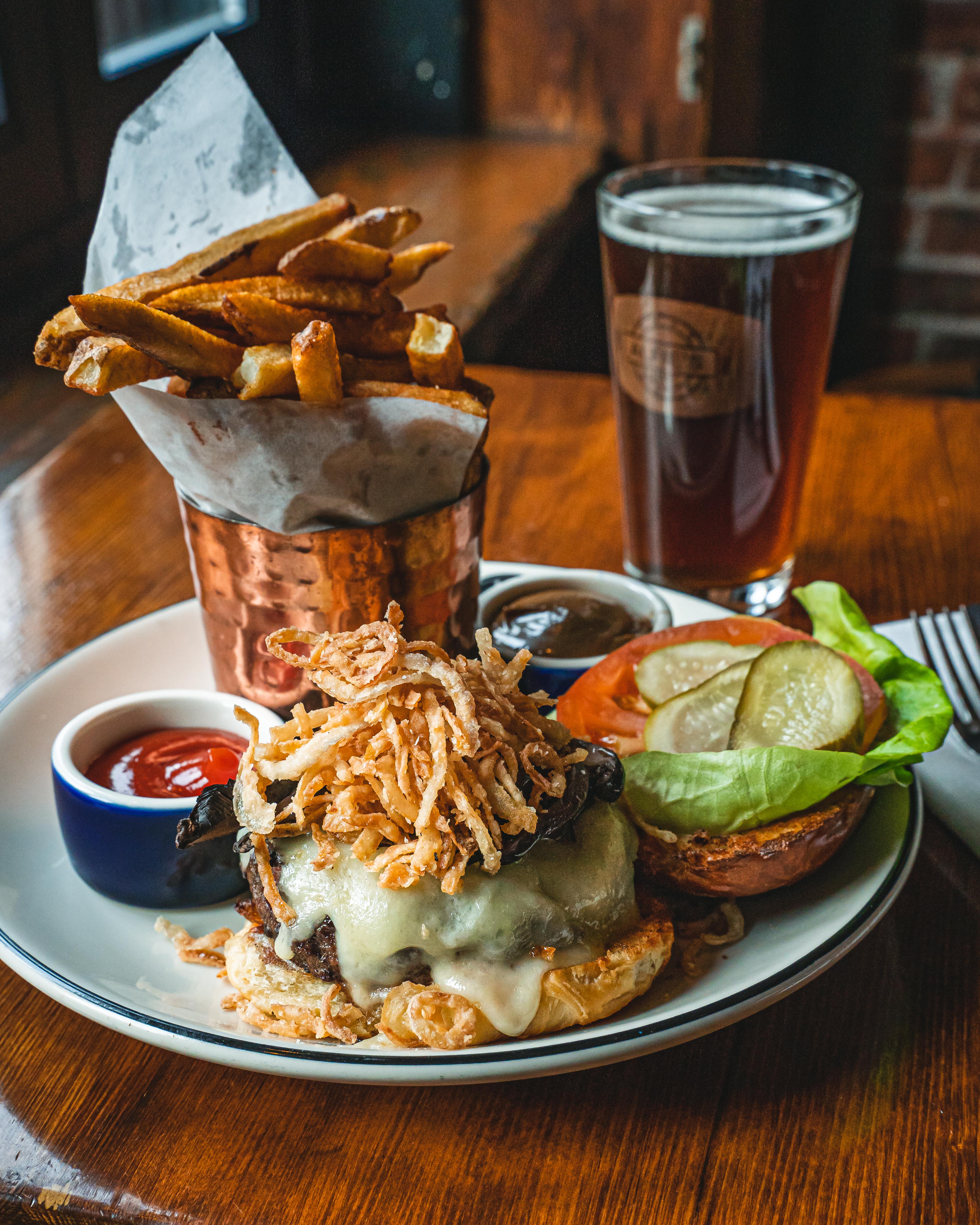 Beer & Burger Special $20