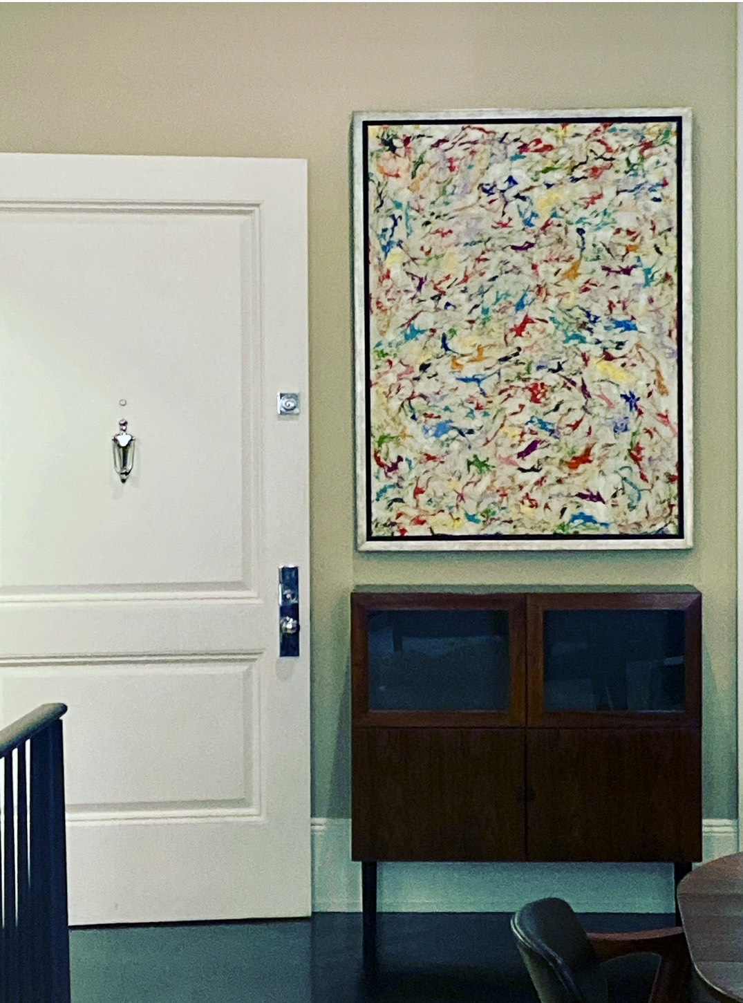 a painting of a colorful background