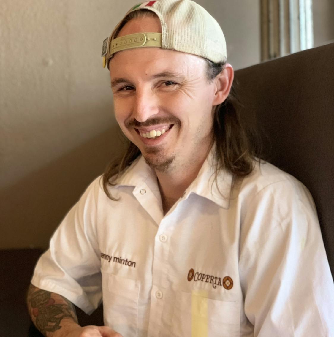 a person wearing a hat