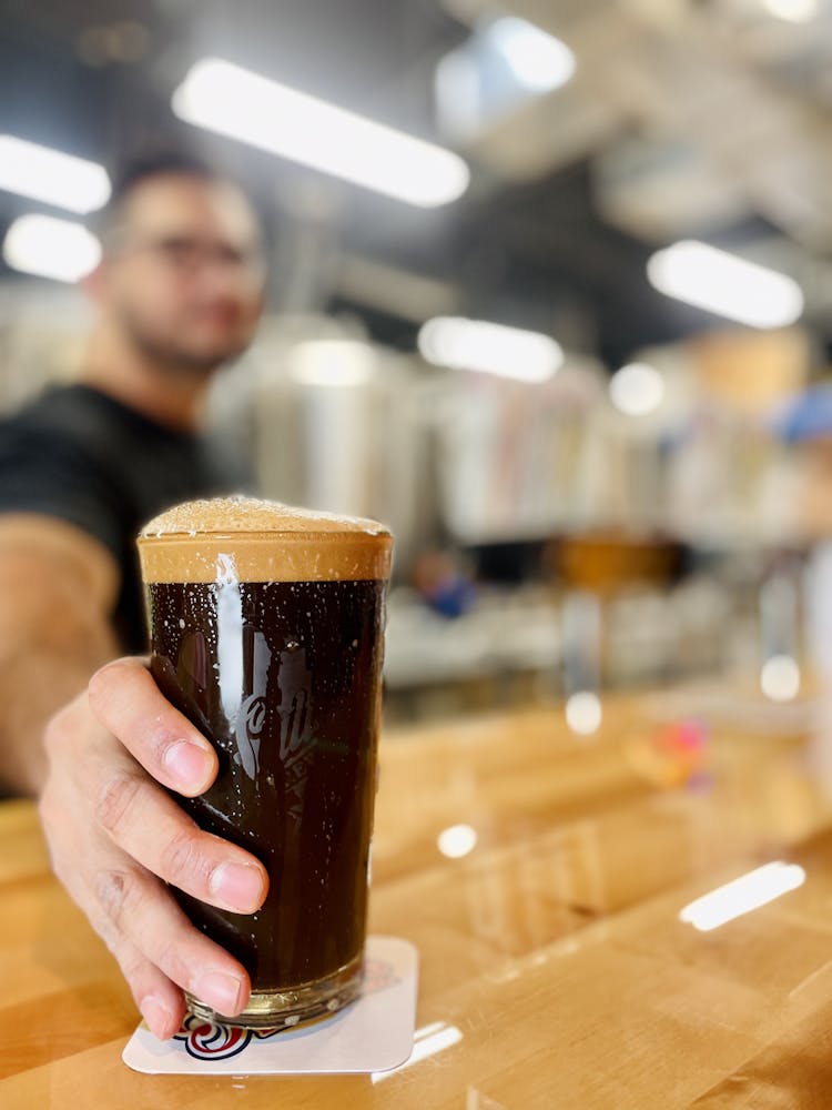 a glass mug on a table