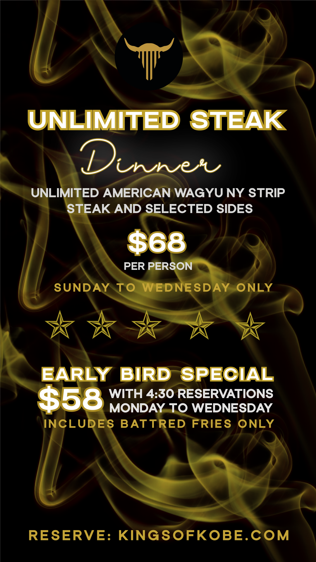 Unlimited Steak Dinner