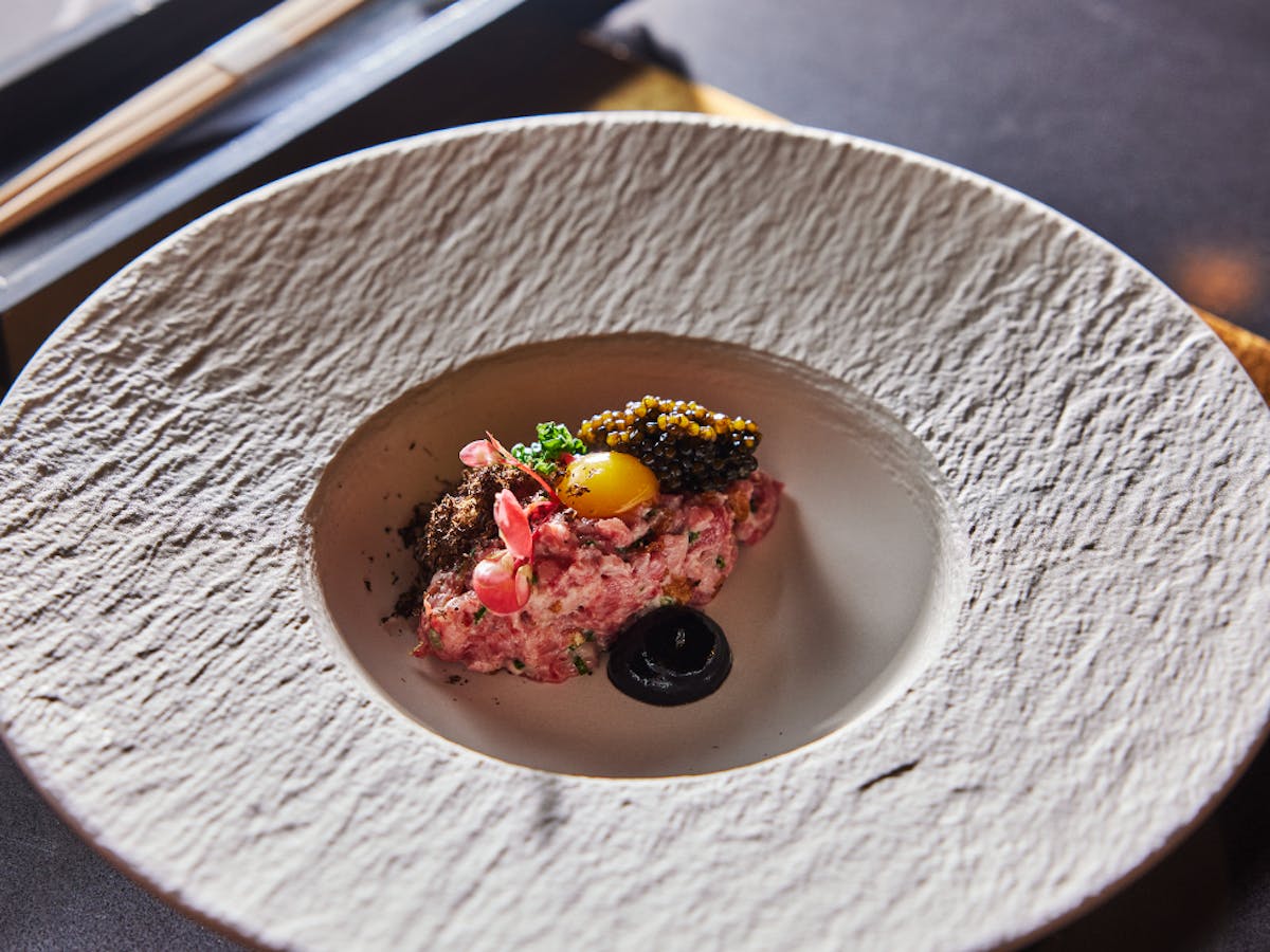 A5 Tare Tare on a white plate