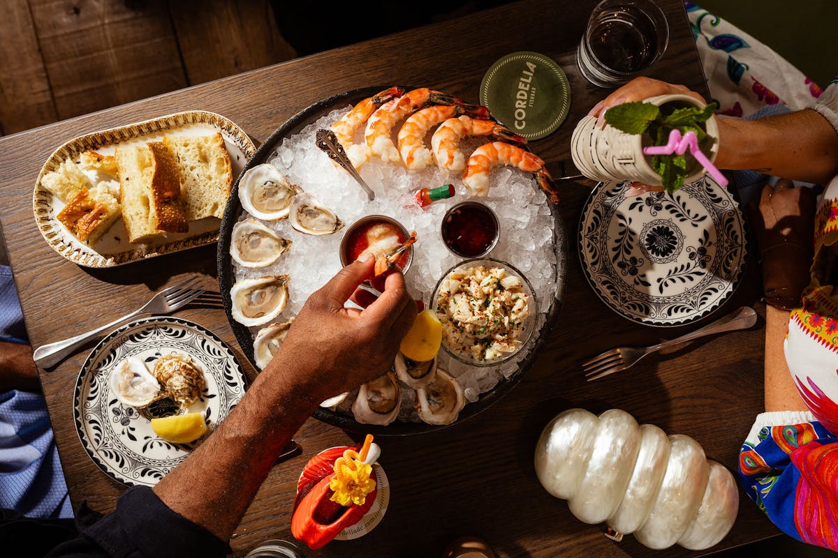 food on a table
