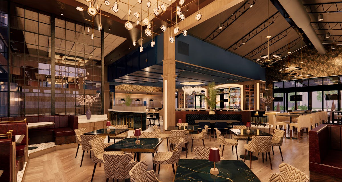 Rendering of dining room