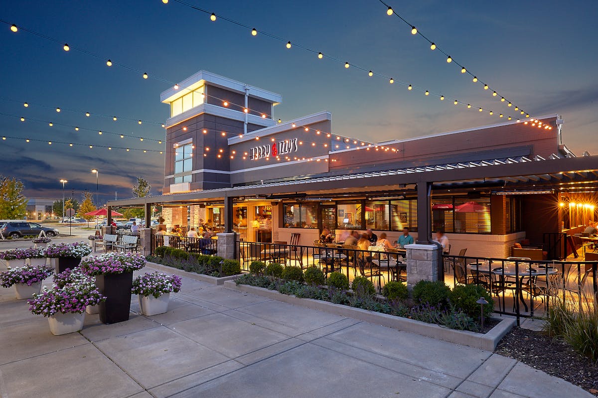 Northside Indy location exterior at night
