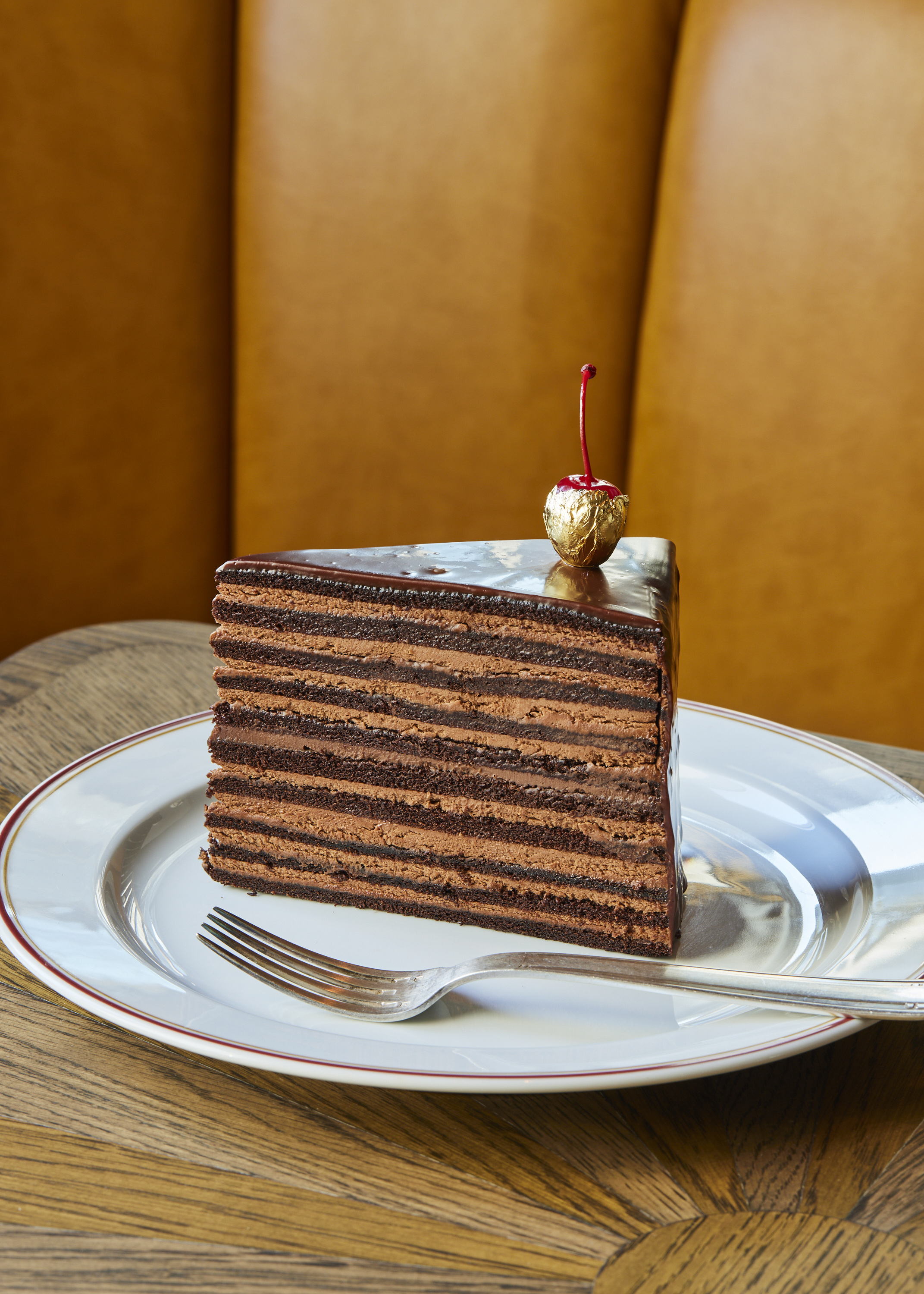 a piece of cake on a plate on a table