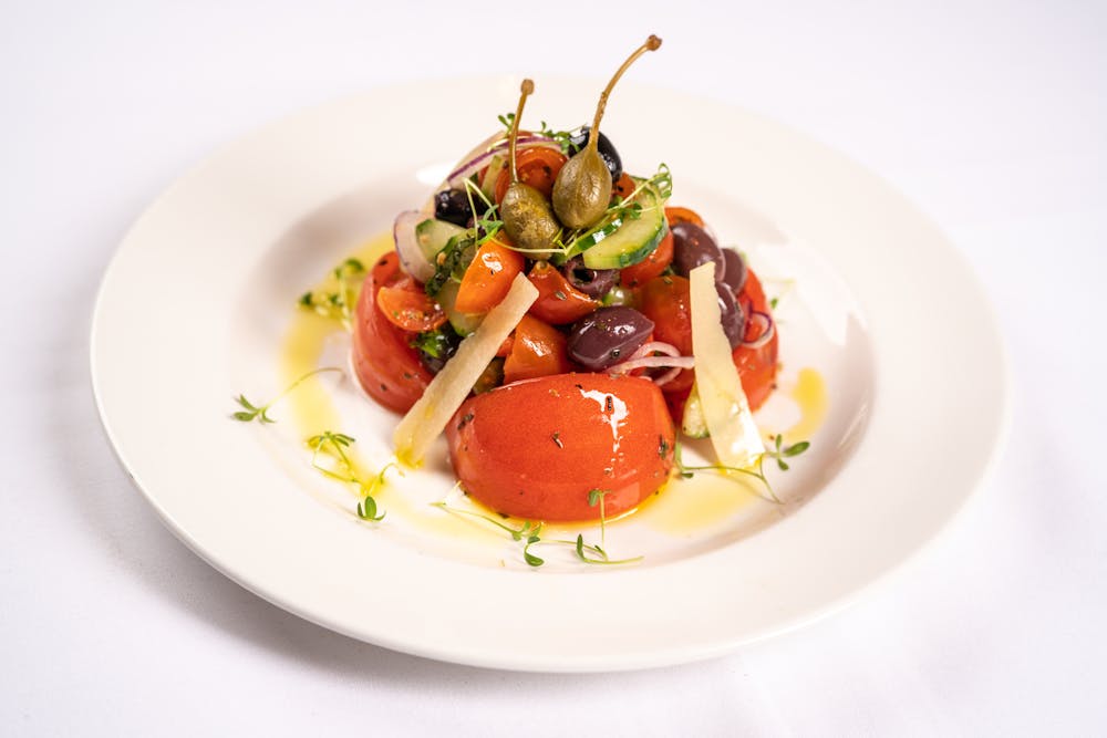 a plate of food on a table